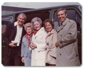 Father Mike, Carol, Virginia, and Laura and Dayton Grafman