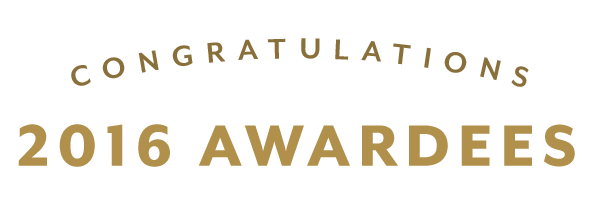 Congratulations 2016 Awardees